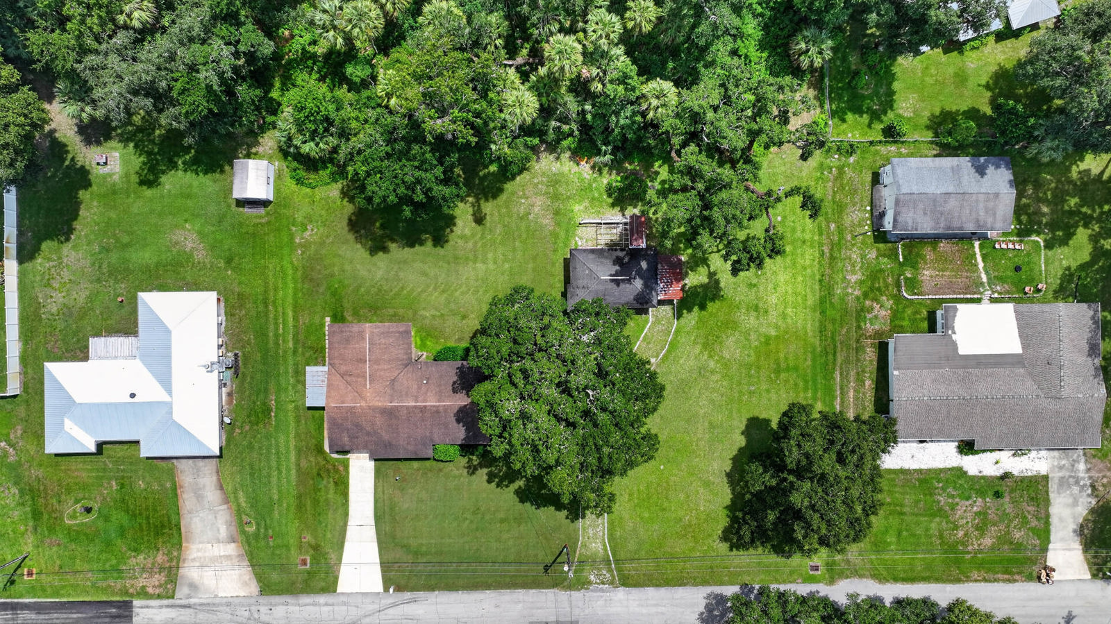 Top-down aerial view showing the property grounds